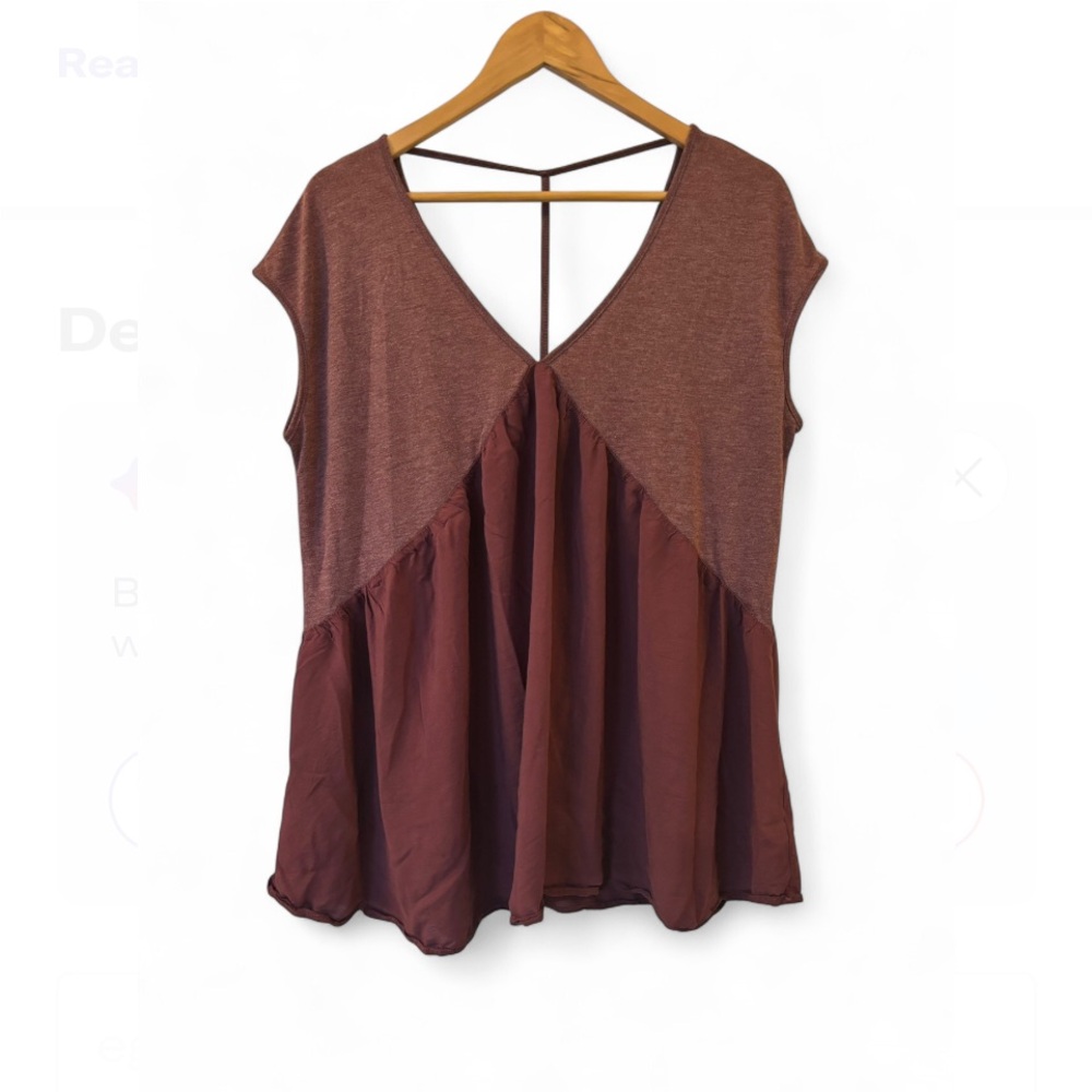 Anama burgundy Asymmetrical Backless camisole